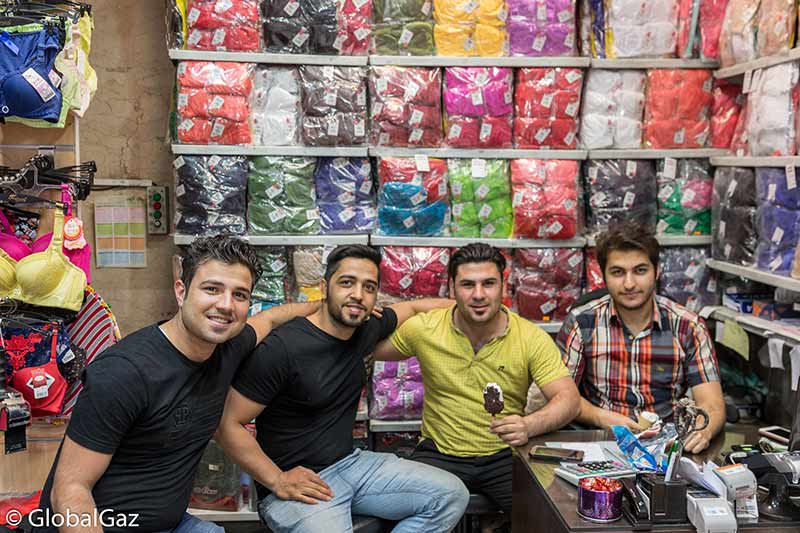 Visiting the Grand Bazaar in Tehran. 