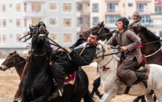 Watching Buzkashi in Afghanistan