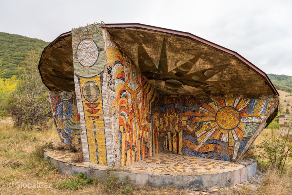 zodiac mosaic at Abandoned Young Pioneer Camp In Armenia